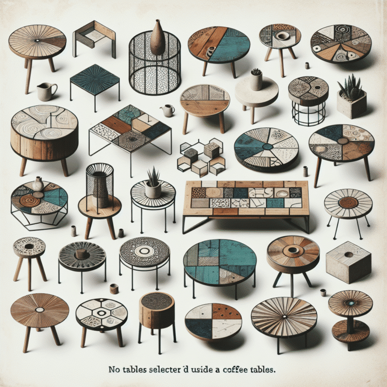 Unique coffee table designs using repurposed materials