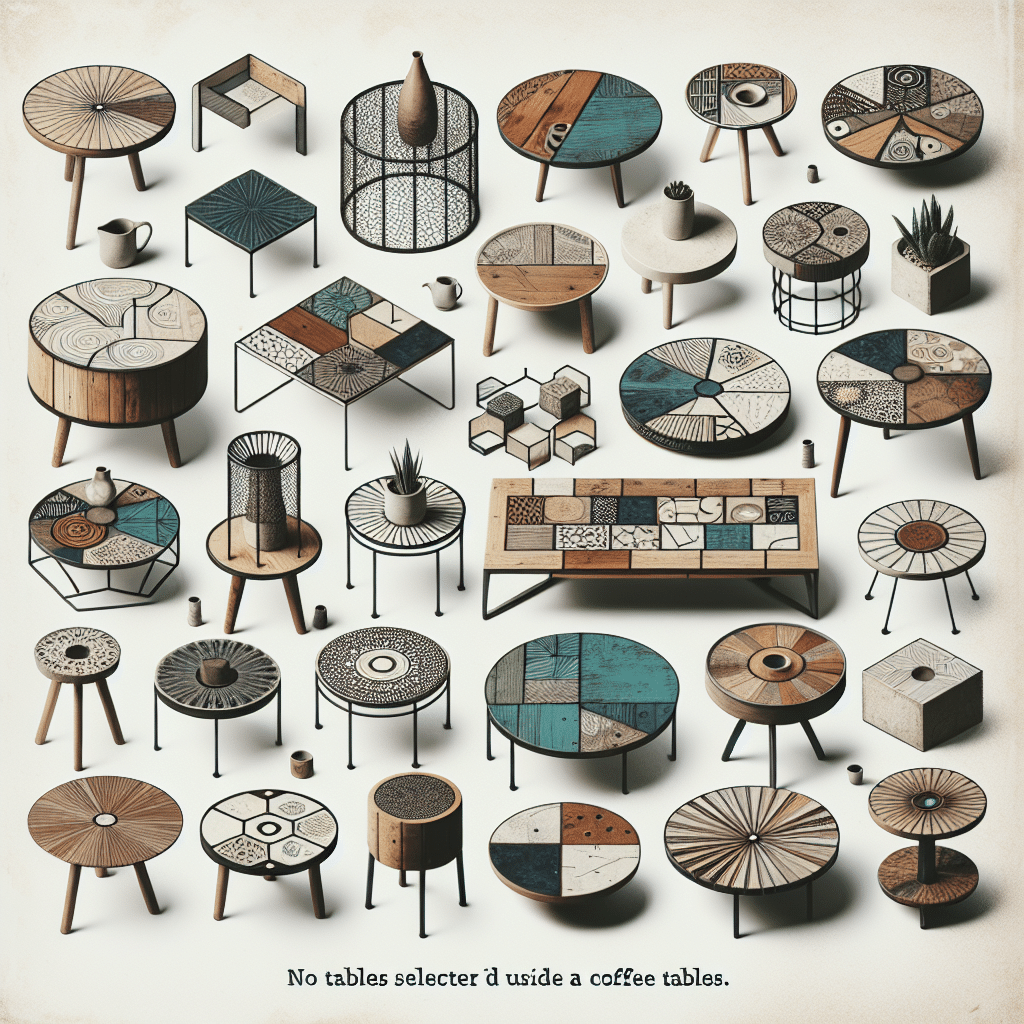 Unique coffee table designs using repurposed materials
