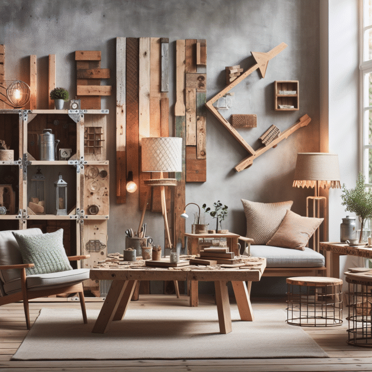 Sustainable furniture creations using reclaimed materials