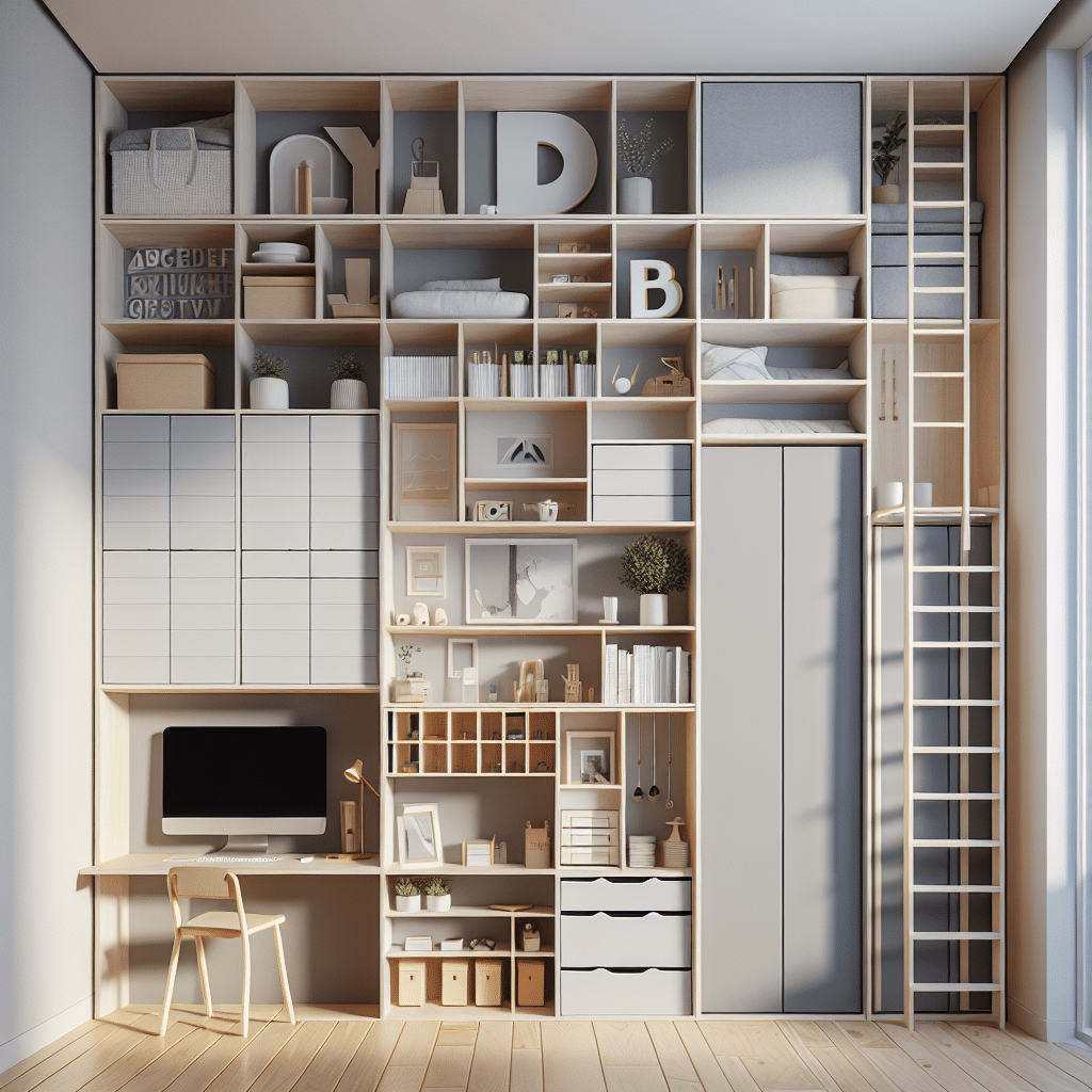 Modular shelving systems for tiny apartments
