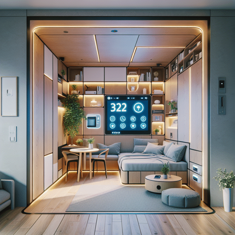 Tech-enabled furniture for efficient tiny homes