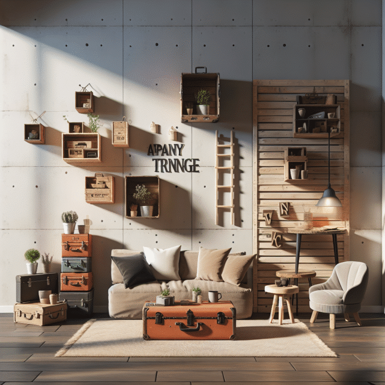 Innovative designs for upcycled furniture in tiny apartments