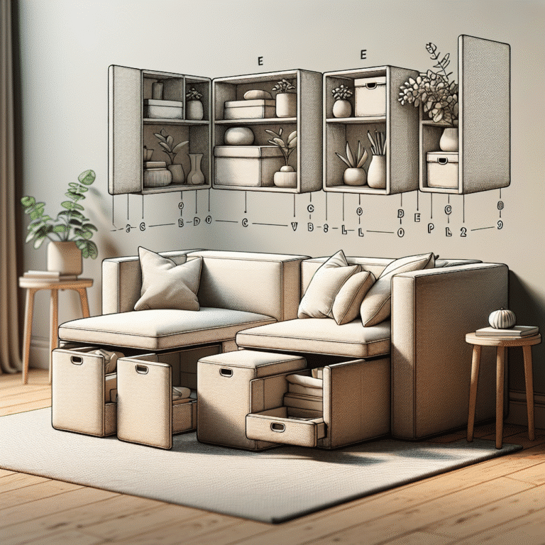 Space-saving ottomans with hidden compartments