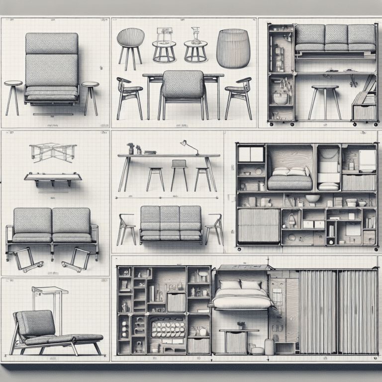 Design plans for small space furniture with a focus on utility