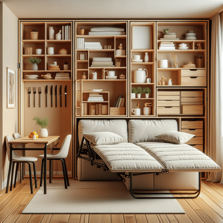 Versatile furniture designs for multifunctional use in small areas