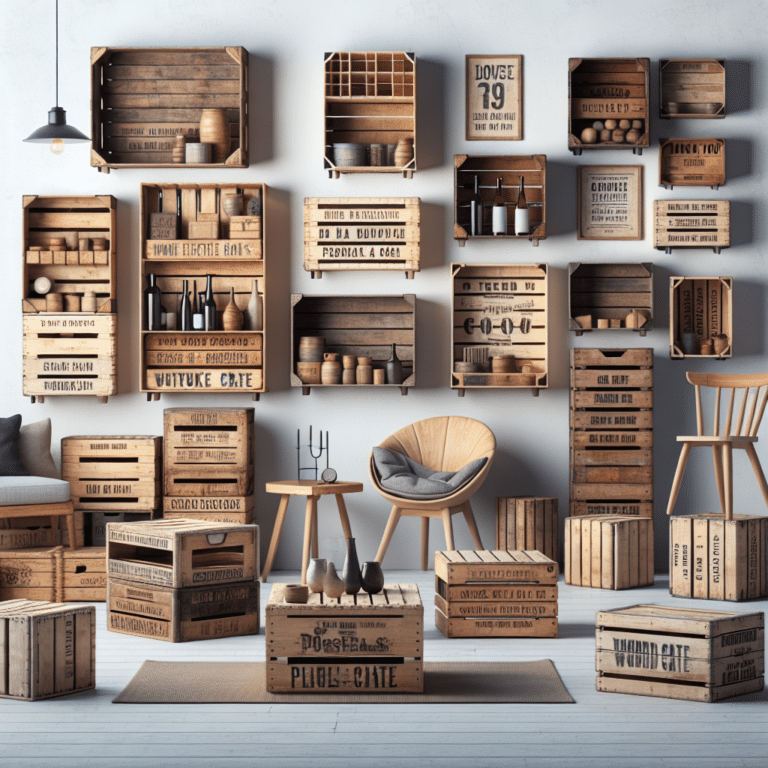 Repurposing crates into creative furniture designs