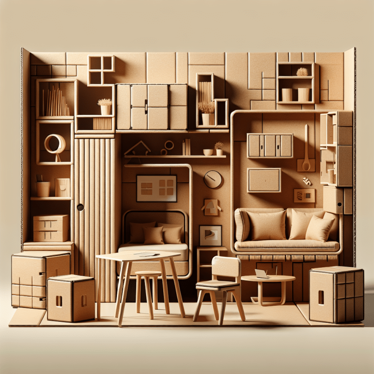 Creating furniture from recycled cardboard for tiny spaces