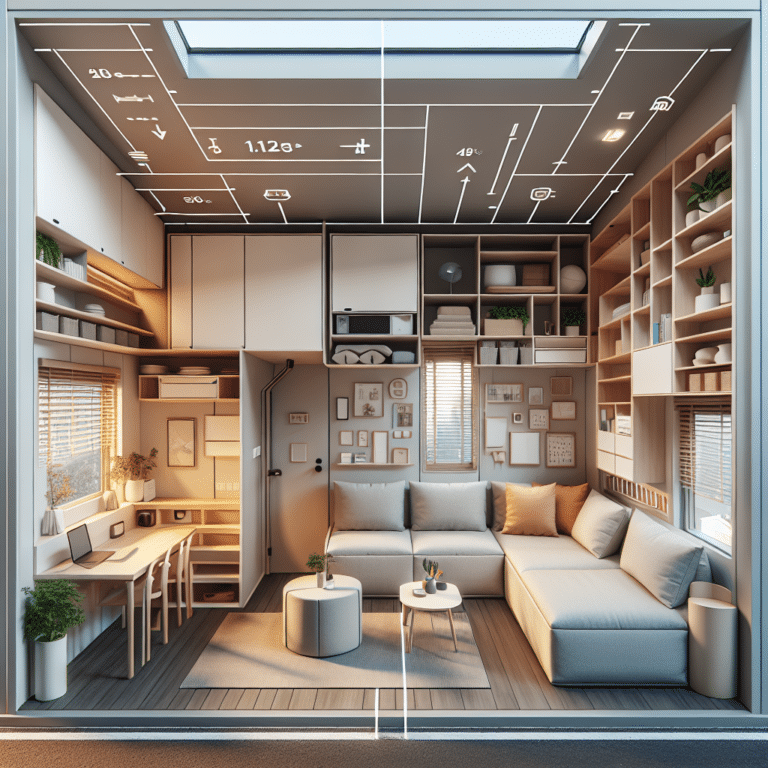 Space-efficient living room furniture for tiny homes