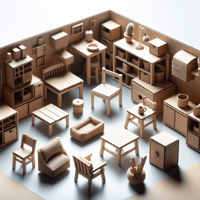 Creating furniture from recycled cardboard for tiny spaces
